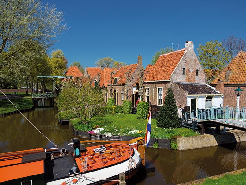Traditional houses at the Zuiderzee Museum, Enkhuizen, Netherlands